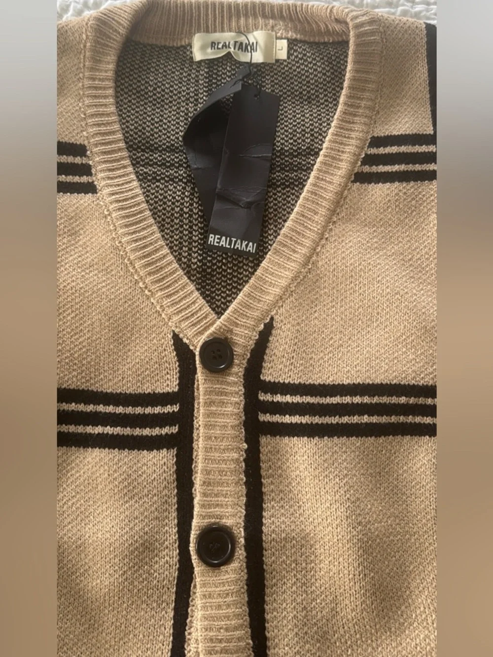 REALTAKAI RT NO. 2511 KNITTED CARDIGAN - Picture 3 of 5